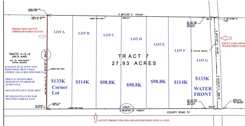 County Rd 31, Angleton, TX à vendre - Plan cadastral - Image 2 de 7
