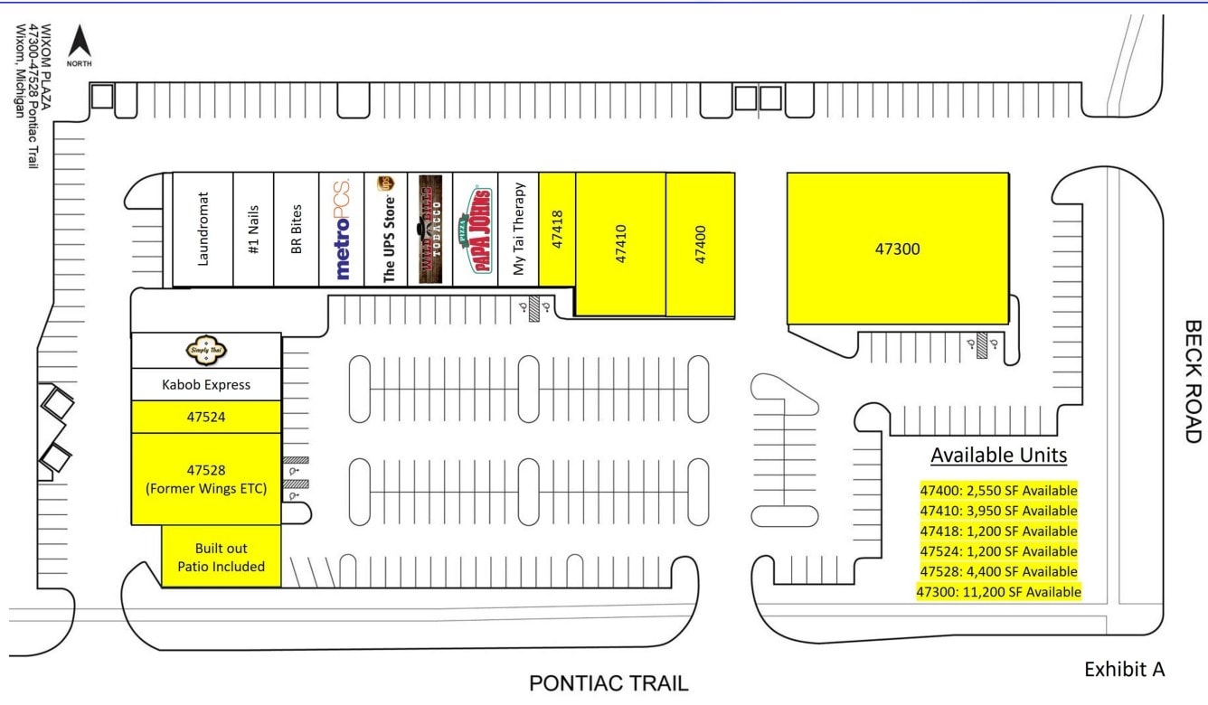 47300-47528 Pontiac Trl, Wixom, MI for lease Floor Plan- Image 1 of 1