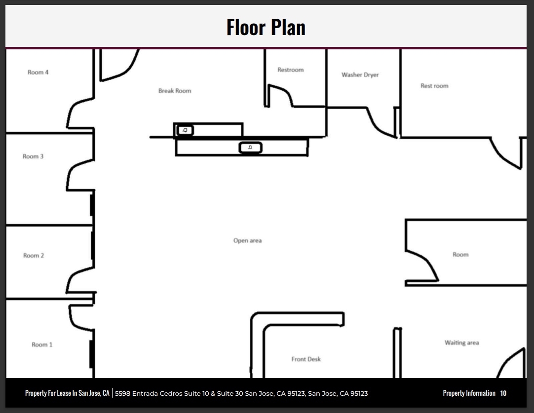5598 Entrada Cedros, San Jose, CA for lease Floor Plan- Image 1 of 15