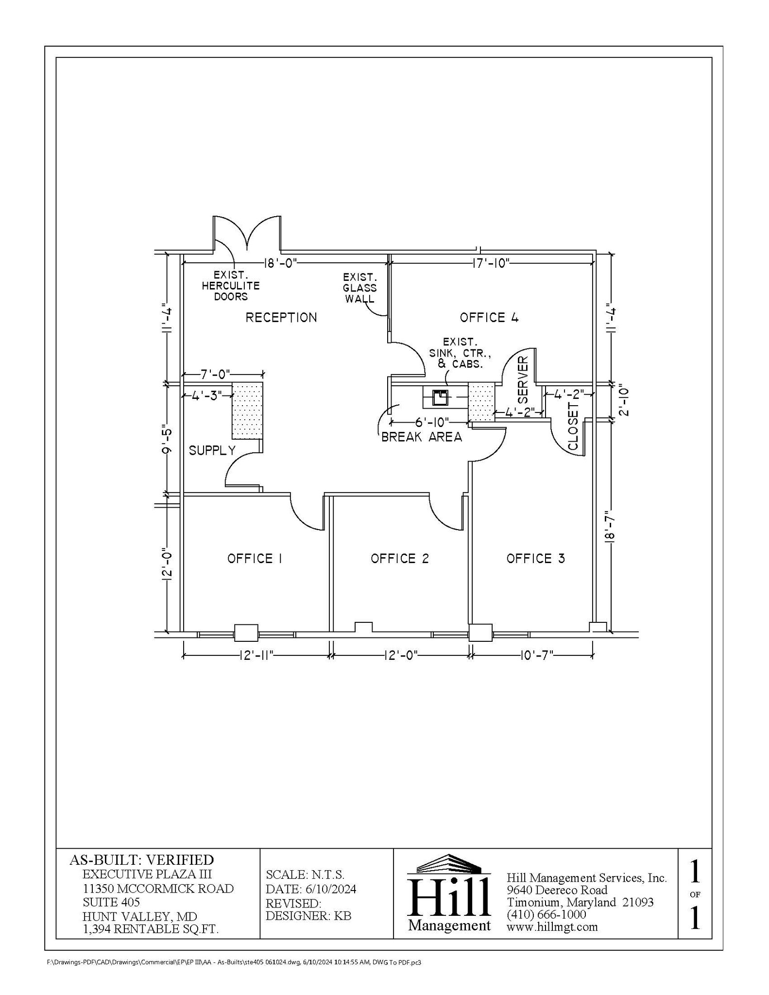 11350 McCormick Rd, Hunt Valley, MD à louer Plan d’étage- Image 1 de 1