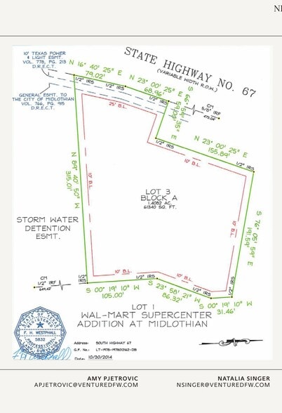 NEQ Hwy 67 & Main St (Bus 287), Midlothian, TX for sale - Plat Map - Image 3 of 3