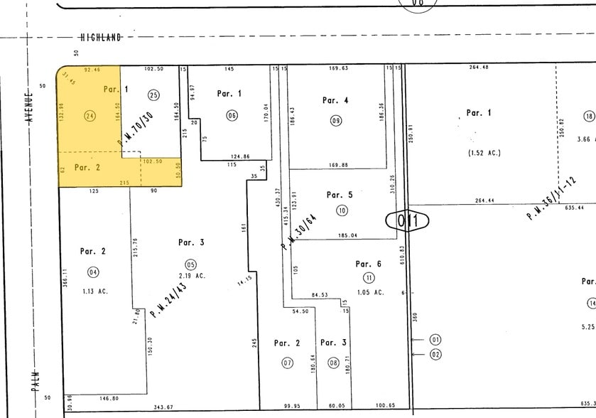 3601 Highland Ave, Highland, CA à louer - Plan cadastral - Image 2 de 3