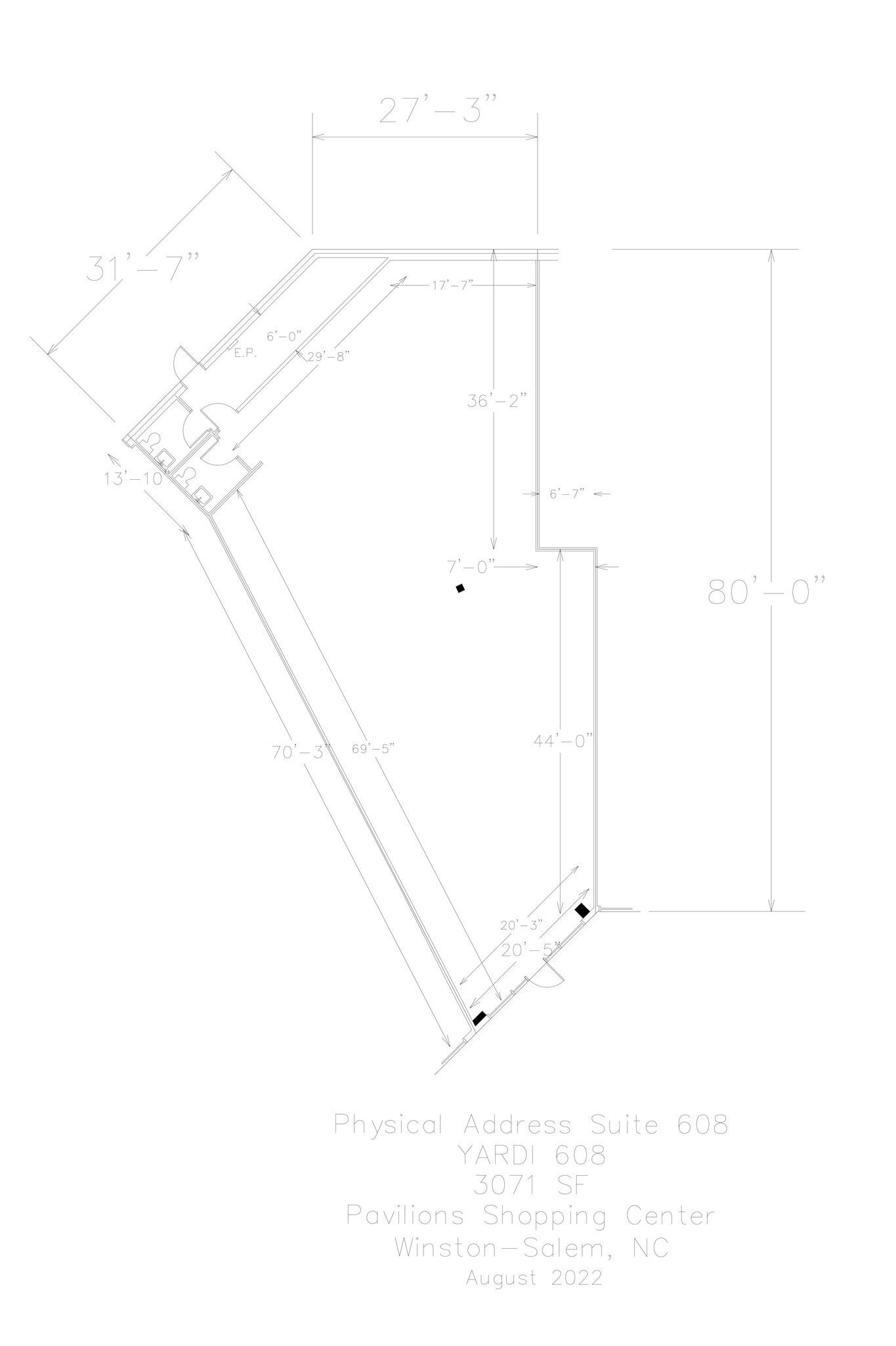 500-692 Hanes Mall Blvd, Winston-Salem, NC à louer Plan de site- Image 1 de 10