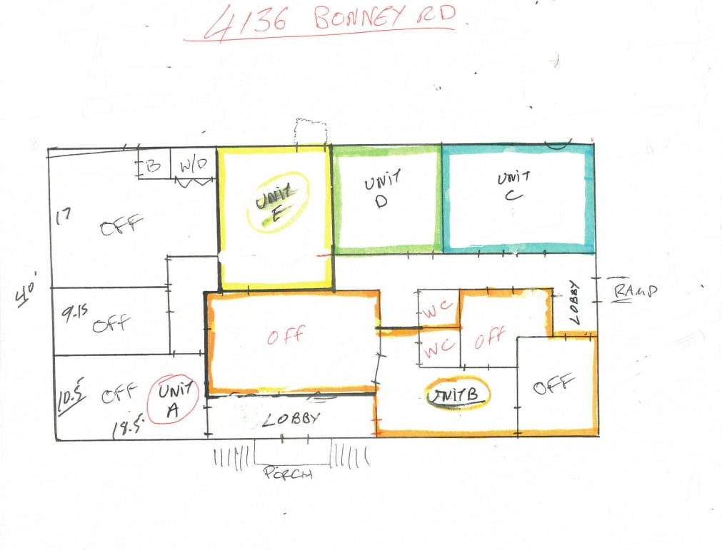 4136 Bonney Rd, Virginia Beach, VA à louer Plan d’étage- Image 1 de 1