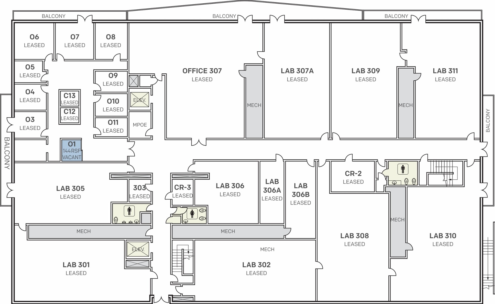 505 Coast Blvd S, La Jolla, CA for lease Floor Plan- Image 1 of 1