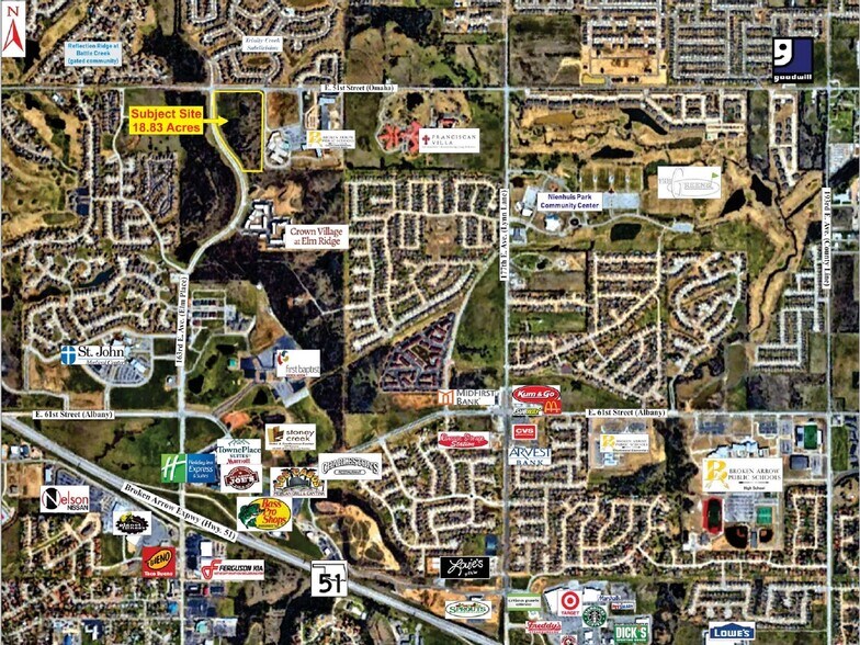 E 51ST St, Broken Arrow, OK à vendre - Aérien - Image 3 de 4