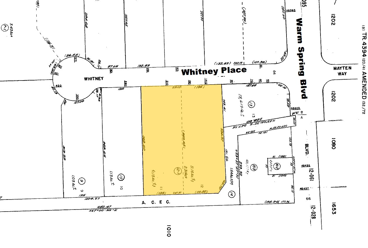 180-200 Whitney Pl, Fremont, CA à vendre Plan cadastral- Image 1 de 1