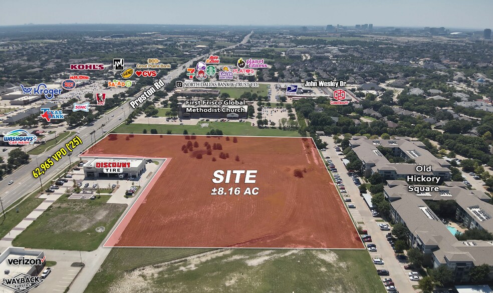 7659 Preston Rd, Frisco, TX à vendre - Aérien - Image 3 de 12