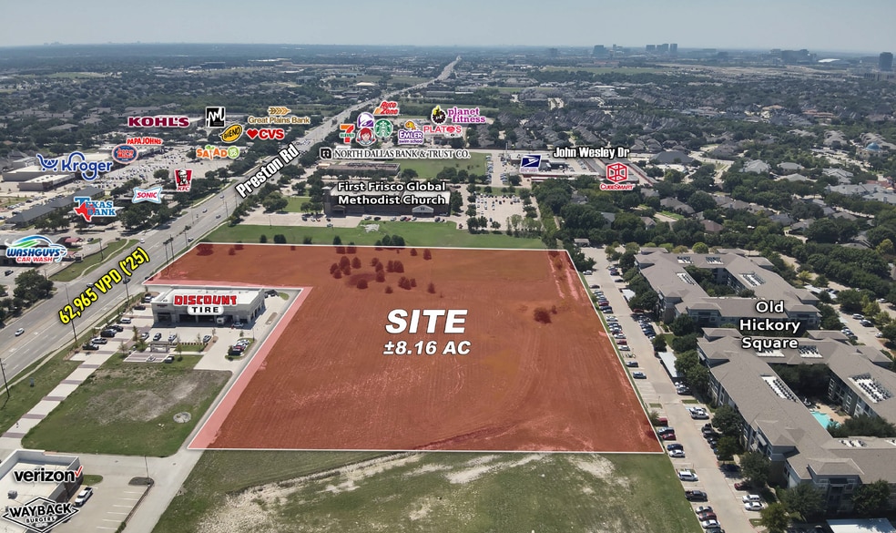 7659 Preston Rd, Frisco, TX à vendre - Aérien - Image 3 de 12