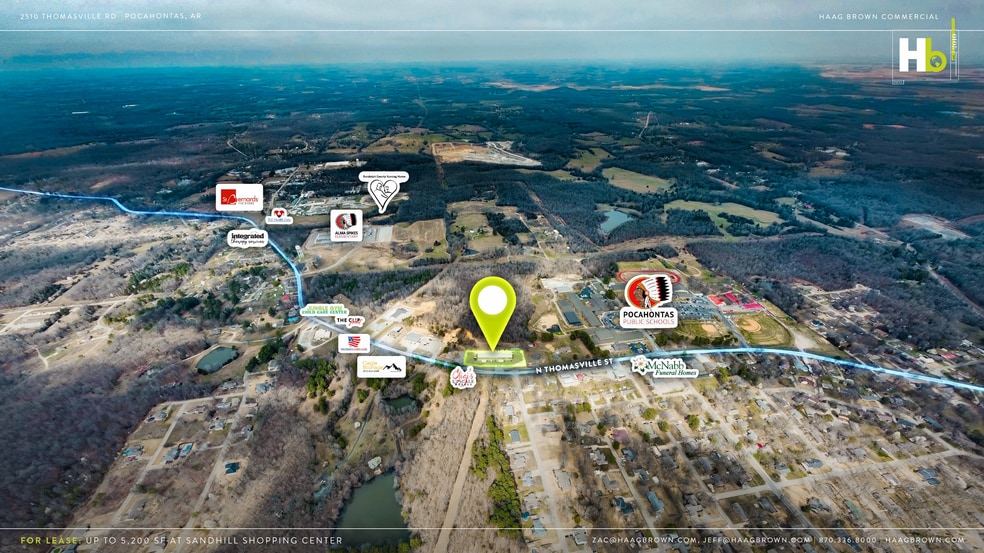2510 Thomasville Rd, Pocahontas, AR for lease - Aerial - Image 3 of 4