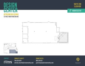 127 W Worthington Ave, Charlotte, NC à louer Plan d’étage- Image 1 de 1