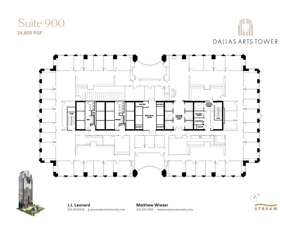 2200 Ross Ave, Dallas, TX à louer Plan d  tage- Image 1 de 1