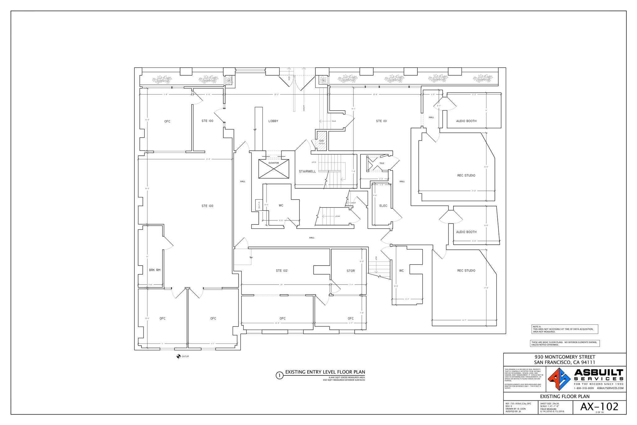 930 Montgomery St, San Francisco, CA for lease Site Plan- Image 1 of 1