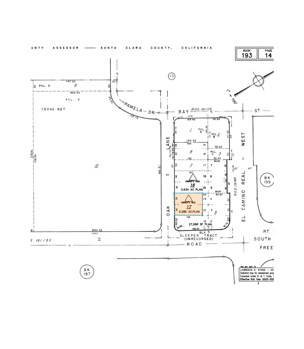 36 Oak Ln, Mountain View, CA for sale Plat Map- Image 1 of 2