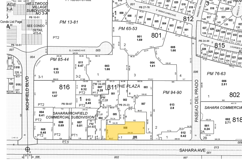 2800 W Sahara Ave, Las Vegas, NV à louer - Plan cadastral - Image 2 de 14