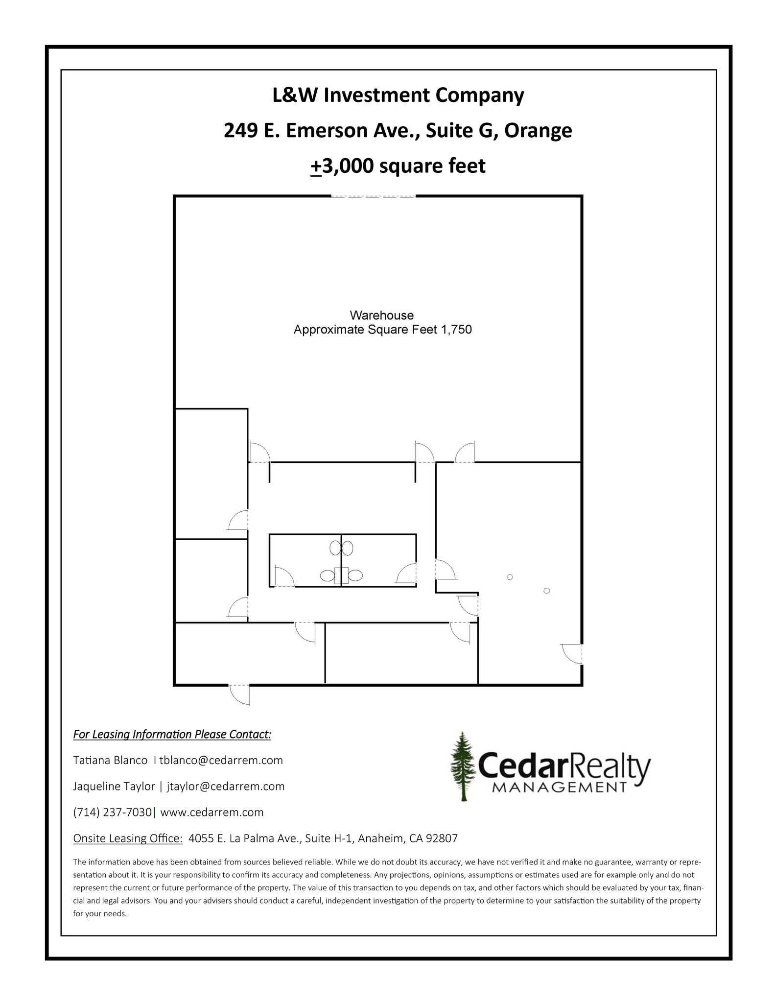 249 E Emerson Ave, Orange, CA for lease Site Plan- Image 1 of 1