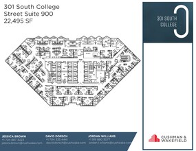 301 S College St, Charlotte, NC à louer Plan d’étage- Image 1 de 1