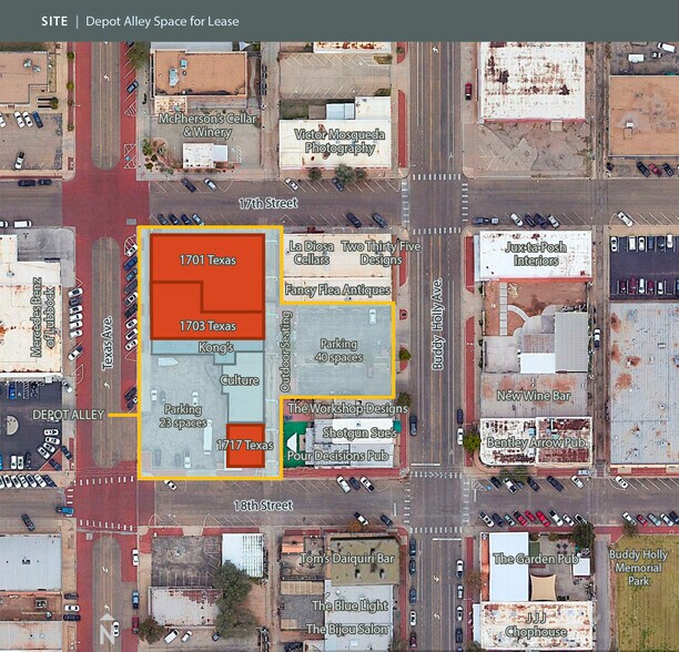 1701-1717 Texas Ave, Lubbock, TX à louer - Aérien - Image 2 de 3