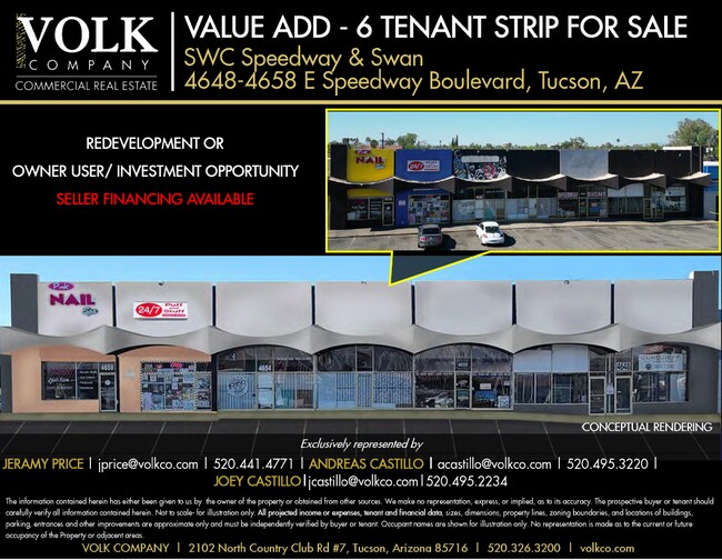 Plus de détails pour 4648-4658 E Speedway Blvd, Tucson, AZ - Commerce de détail à vendre