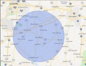 805 Bardstown Rd, Springfield, KY - Aerial  map view
