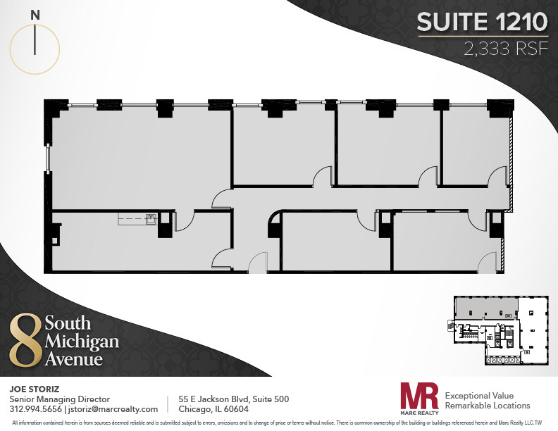 8 S Michigan Ave, Chicago, IL à louer Plan d  tage- Image 1 de 1