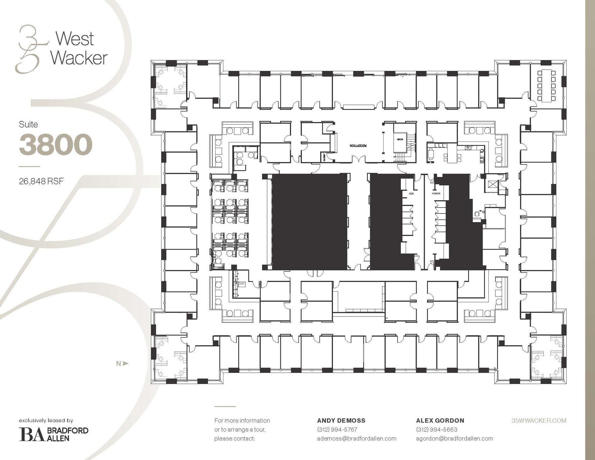 35 W Wacker Dr, Chicago, IL à louer Plan d’étage- Image 1 de 4