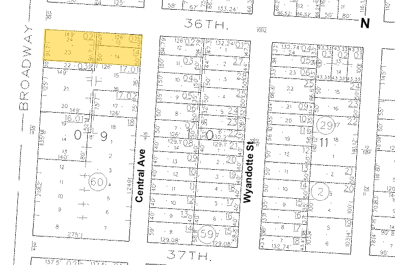 3601-3609 Broadway St, Kansas City, MO for lease - Plat Map - Image 3 of 8