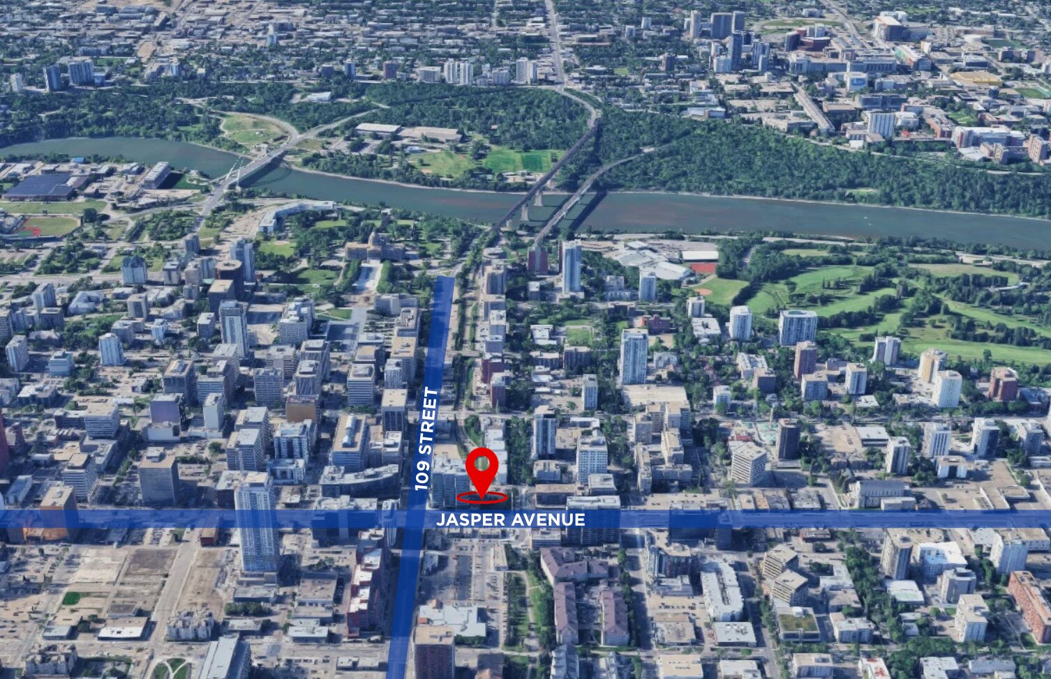 10921 Jasper ave, Edmonton, AB for sale Aerial- Image 1 of 1