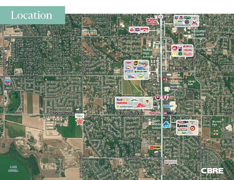 SWC Greenhurst and Midland Blvd, Nampa, ID à vendre - Photo du bâtiment - Image 2 de 2