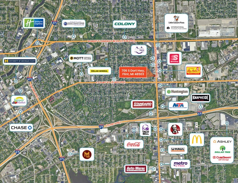706 S Dort Hwy, Flint, MI à vendre - Photo du bâtiment - Image 2 de 3