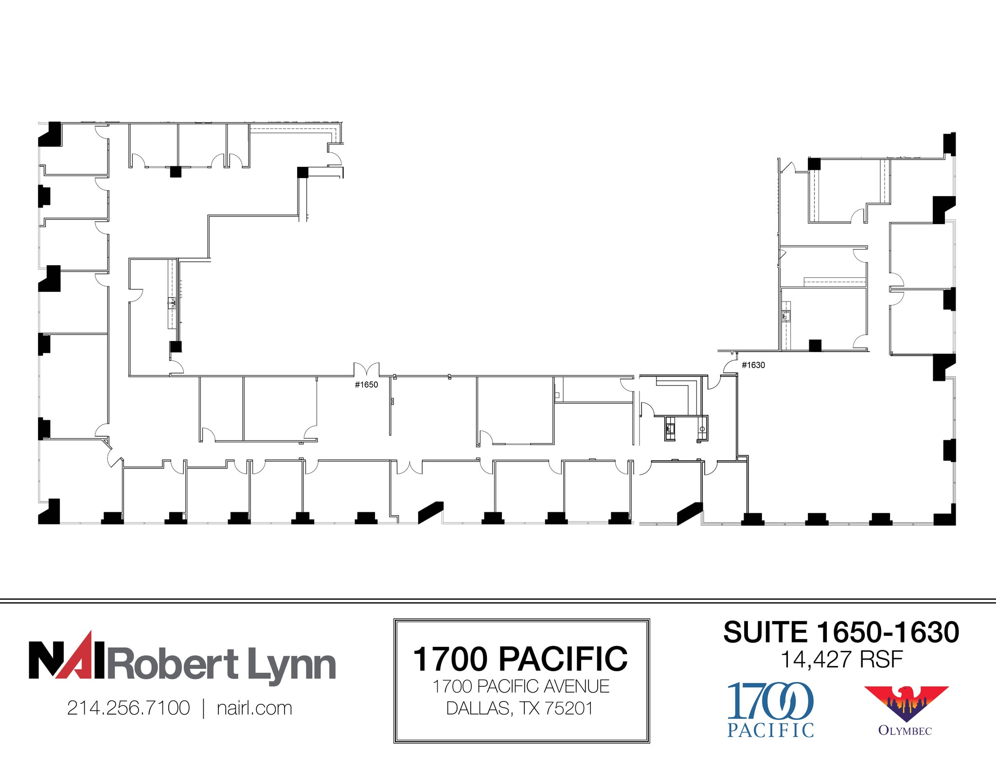 1700 Pacific Ave, Dallas, TX for lease Floor Plan- Image 1 of 2
