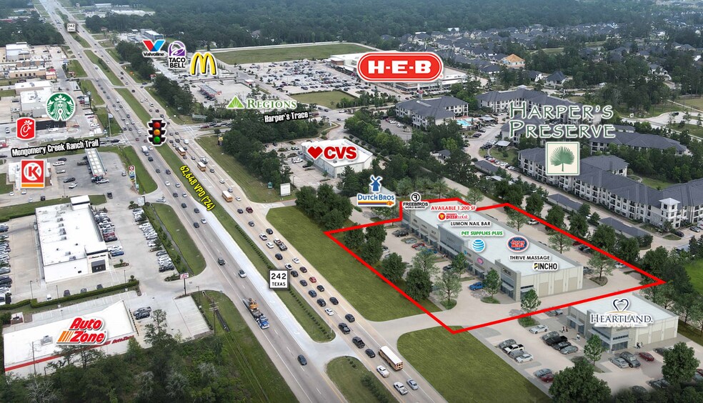 SWQ Hwy 242 & Harper's Trace, Conroe, TX à louer - Photo du bâtiment - Image 2 de 3