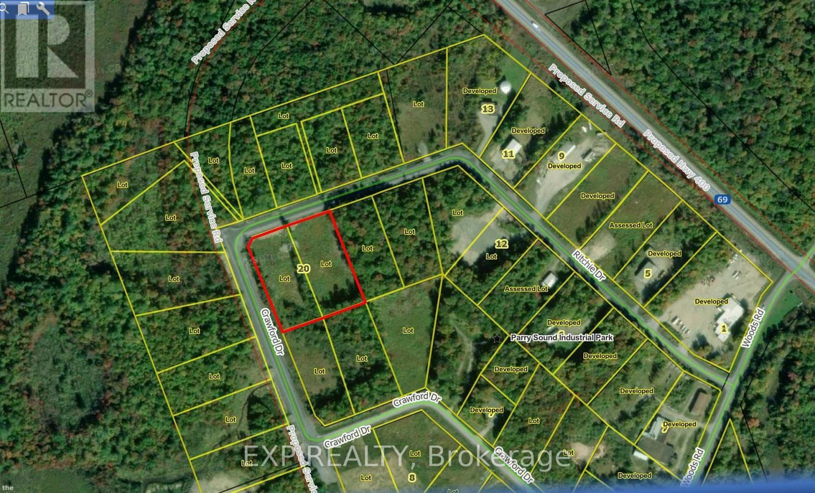 20 Ritchie dr, Nobel, ON à vendre Plan de site- Image 1 de 3