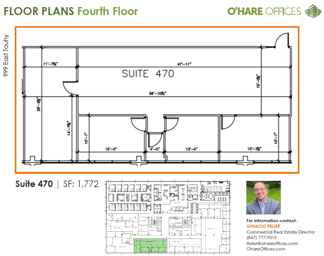 999 E Touhy Ave, Des Plaines, IL à louer Plan d’étage- Image 1 de 1