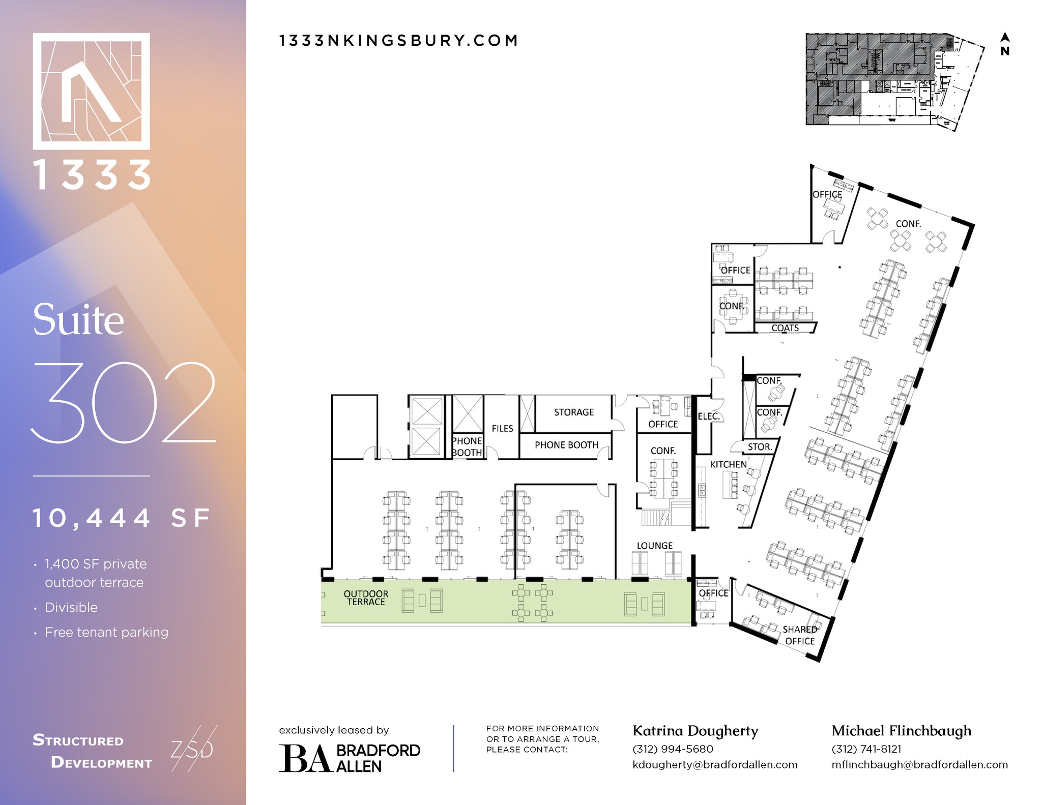 1333 N Kingsbury St, Chicago, IL for lease Floor Plan- Image 1 of 1