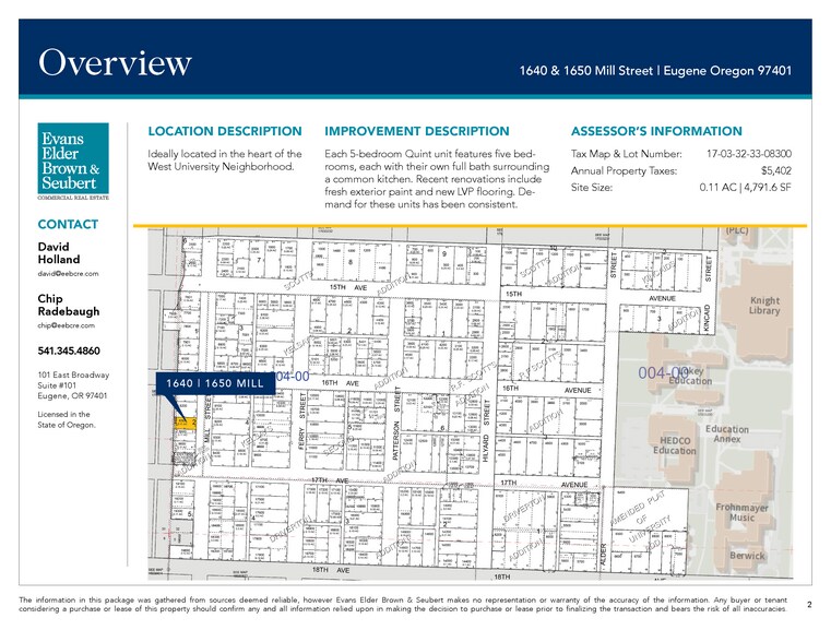 1640-1650 Mill St, Eugene, OR à vendre - Photo du bâtiment - Image 3 de 17