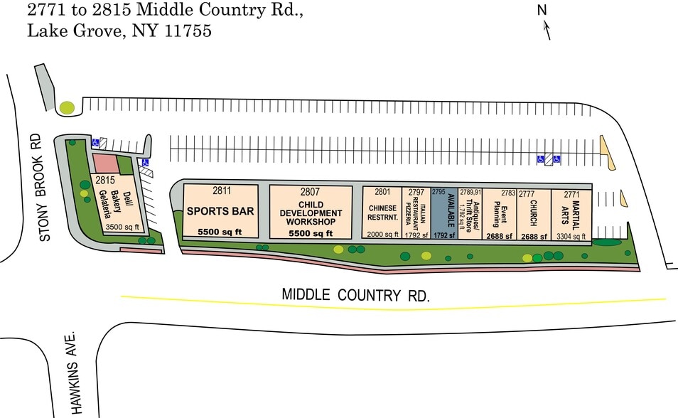 2789 Middle Country Rd, Lake Grove, NY for lease - Site Plan - Image 2 of 10