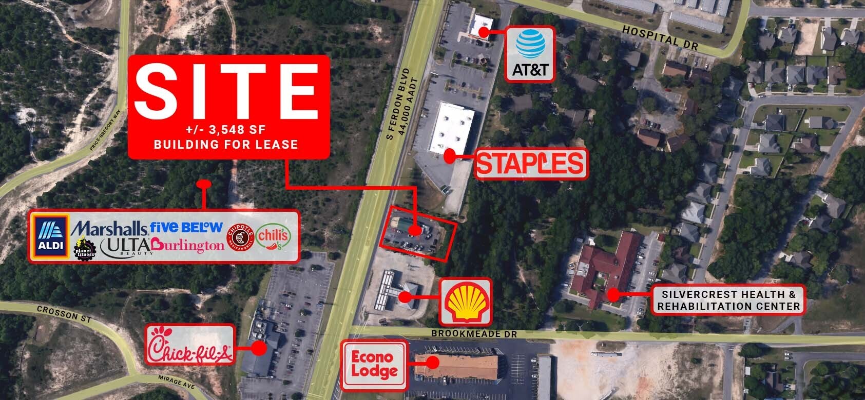 3045 Ferdon Blvd, Crestview, FL à louer Photo du bâtiment- Image 1 de 8