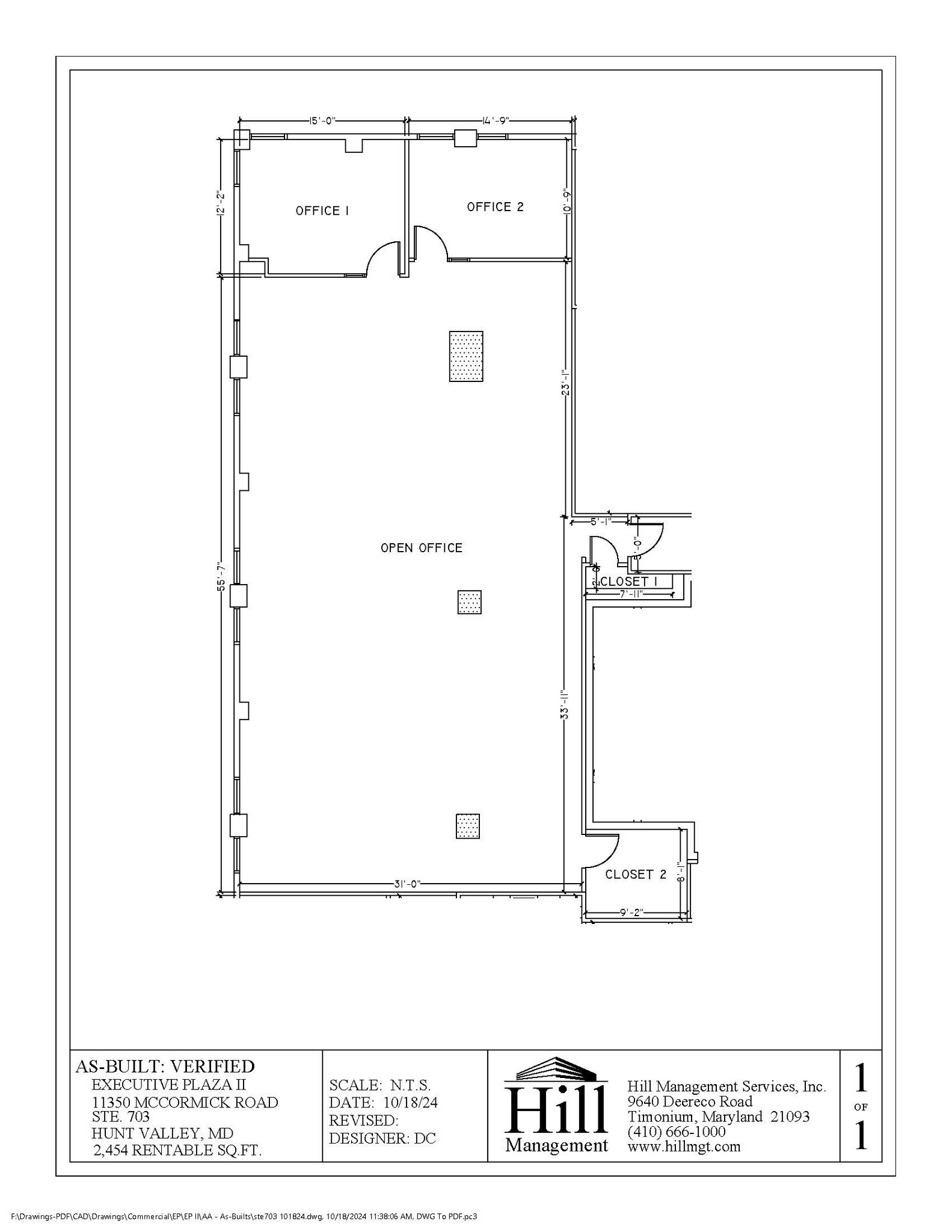 11350 McCormick Rd, Hunt Valley, MD à louer Plan d’étage- Image 1 de 1