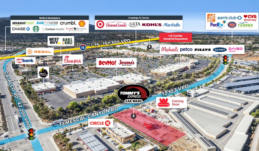 20328 Temescal Canyon Rd, Corona, CA à vendre - Photo du bâtiment - Image 2 de 3