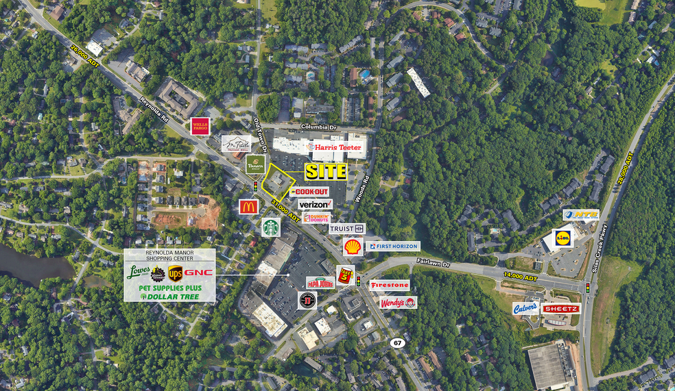 2899 Reynolda Rd, Winston-Salem, NC for lease - Aerial - Image 1 of 3