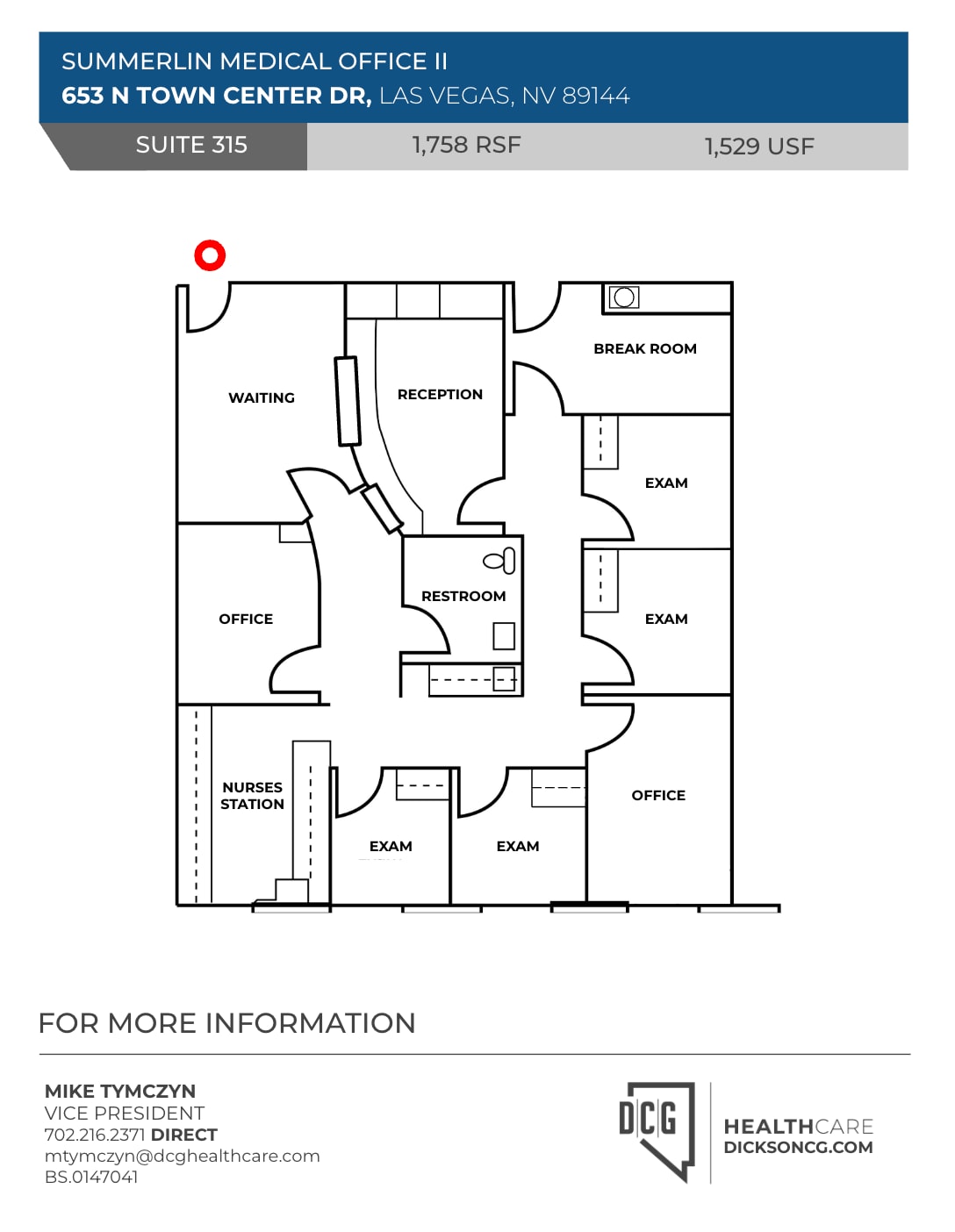 653 N Town Center Dr, Las Vegas, NV à louer Plan d’étage- Image 1 de 1