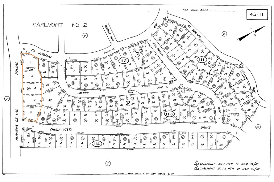 1315 Alameda de las Pulgas, Belmont, CA for sale - Plat Map - Image 3 of 6