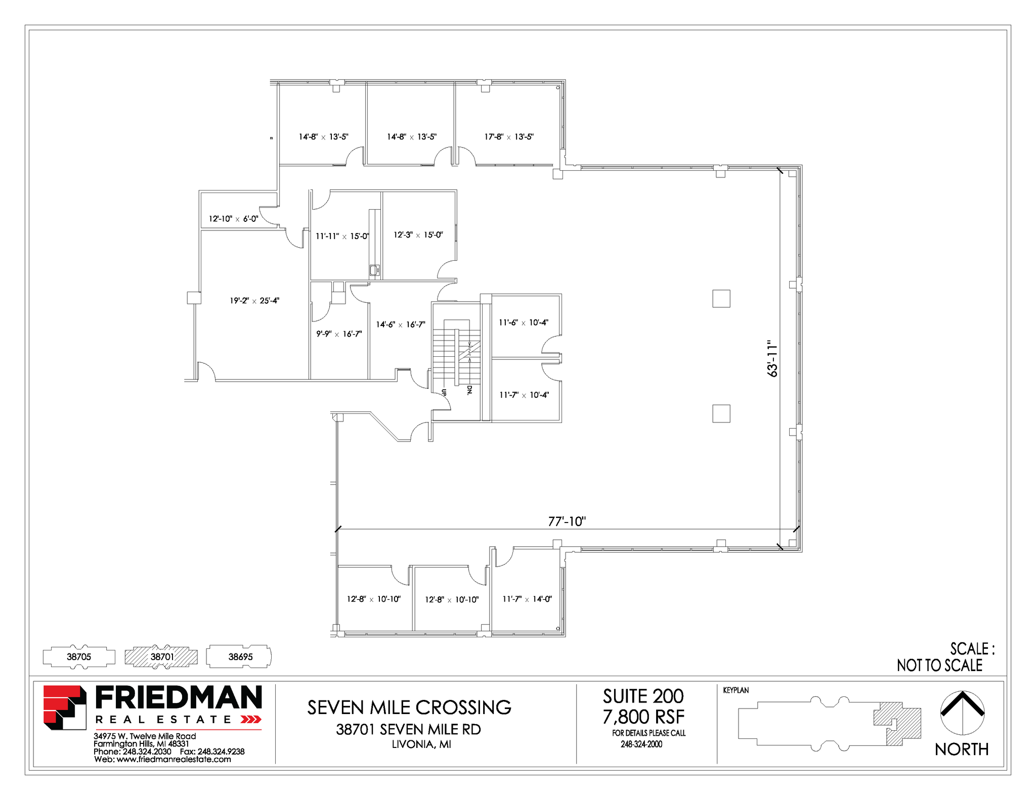 38705 7 Mile Rd, Livonia, MI à louer Plan d  tage- Image 1 de 1