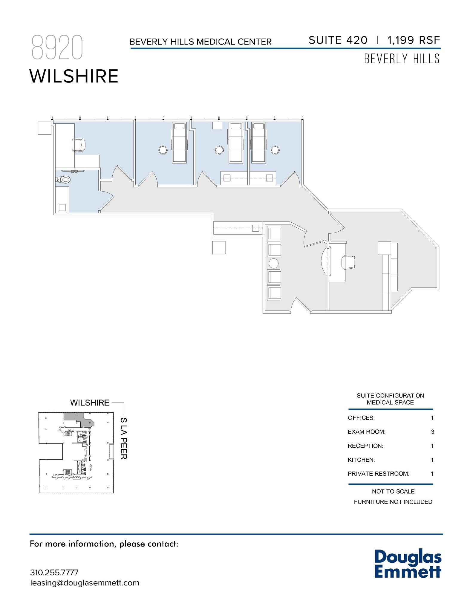 8920 Wilshire Blvd, Beverly Hills, CA à louer Plan d’étage- Image 1 de 1