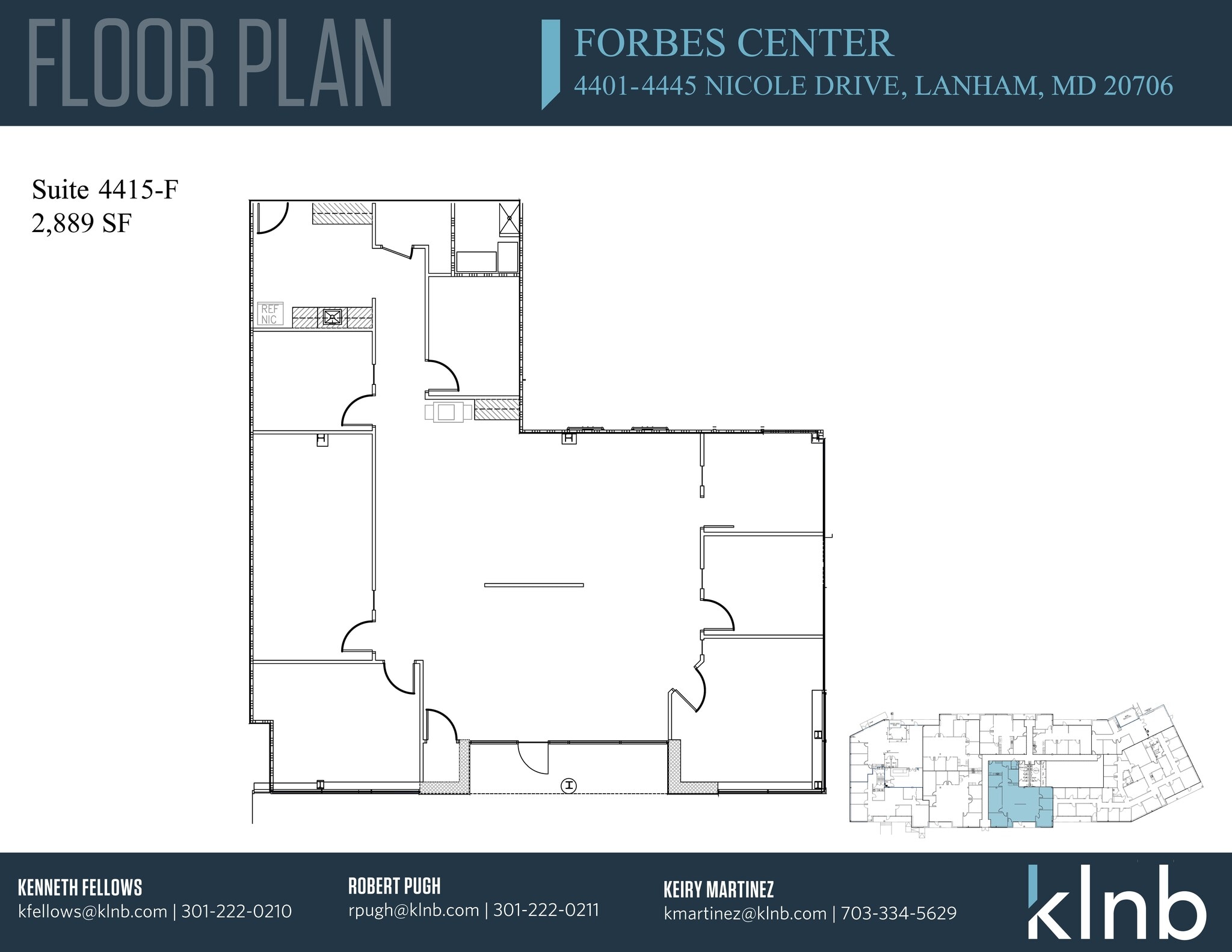 4401-4445 Nicole Dr, Lanham, MD à louer Plan d’étage- Image 1 de 1