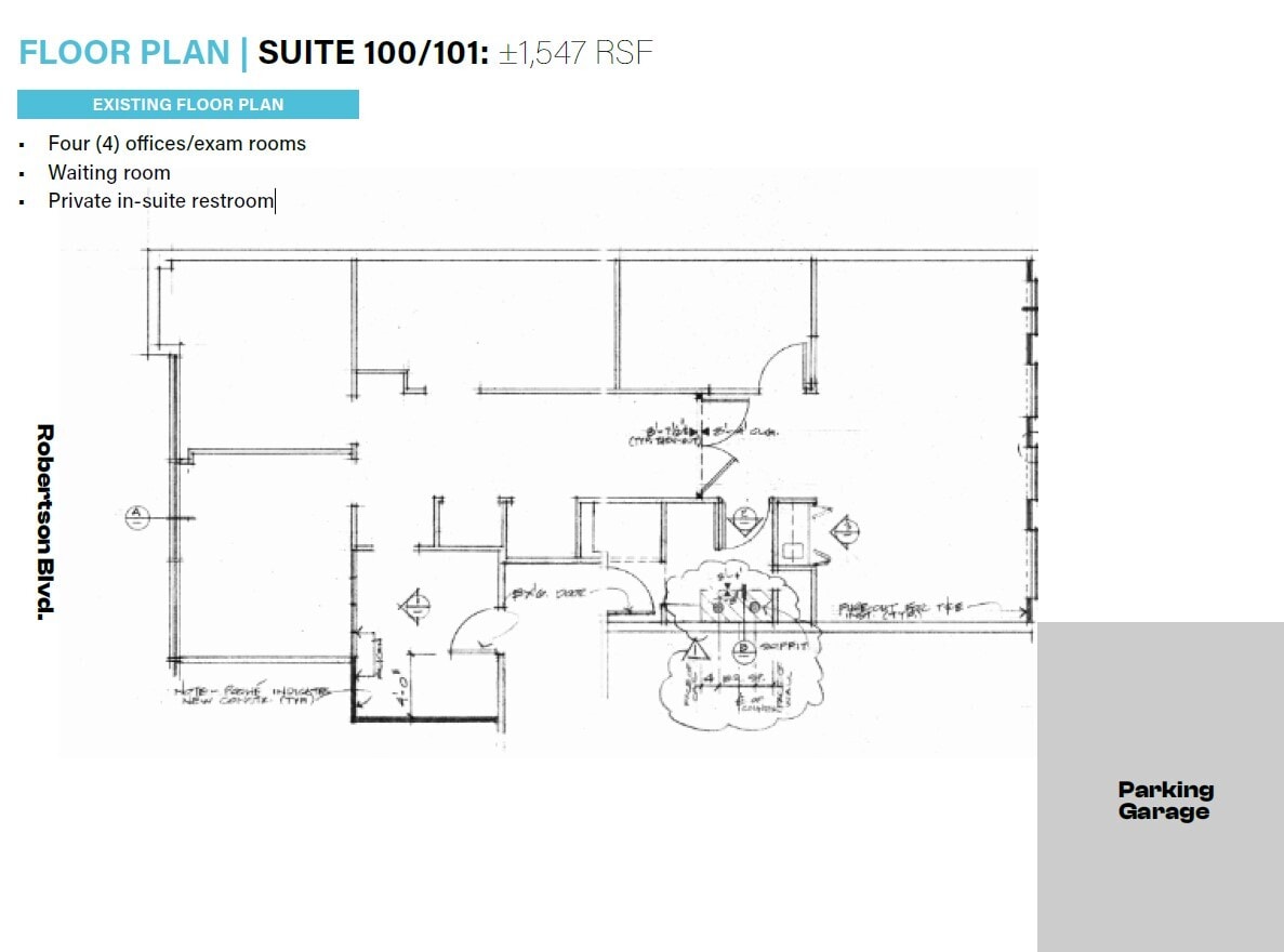 864 S Robertson Blvd, Los Angeles, CA for lease Floor Plan- Image 1 of 7