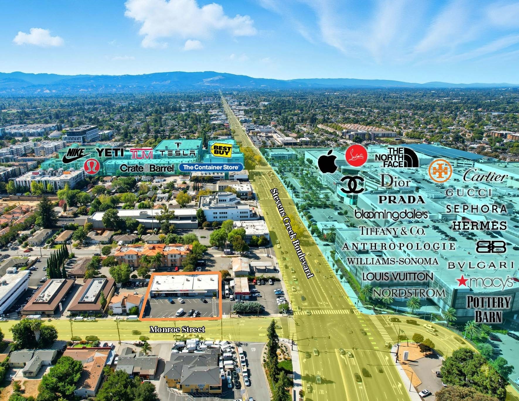 319-325 Monroe St, San Jose, CA à louer Aérien- Image 1 de 7