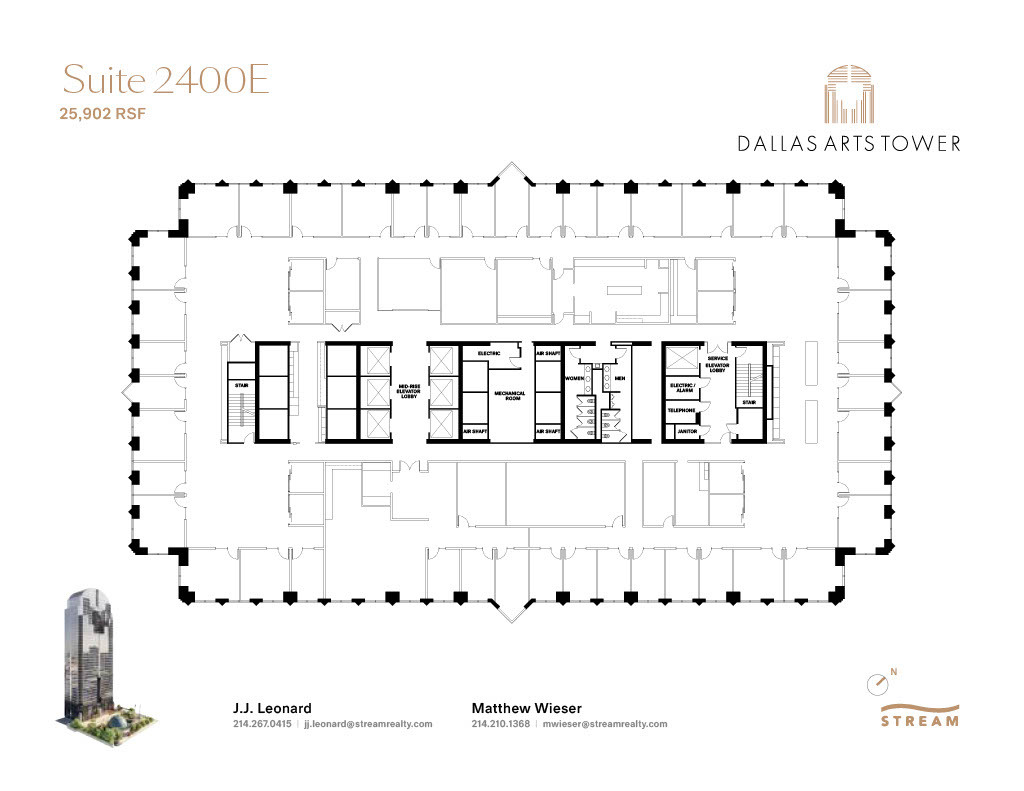 2200 Ross Ave, Dallas, TX à louer Plan d  tage- Image 1 de 1