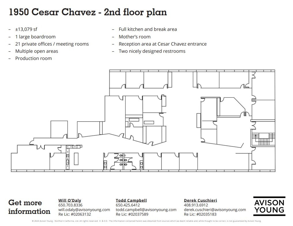 1950-2190 Cesar Chavez, San Francisco, CA à louer Plan d’étage- Image 1 de 7